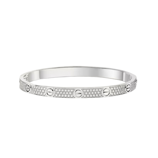 Iced Out Thin Screw Bracelet